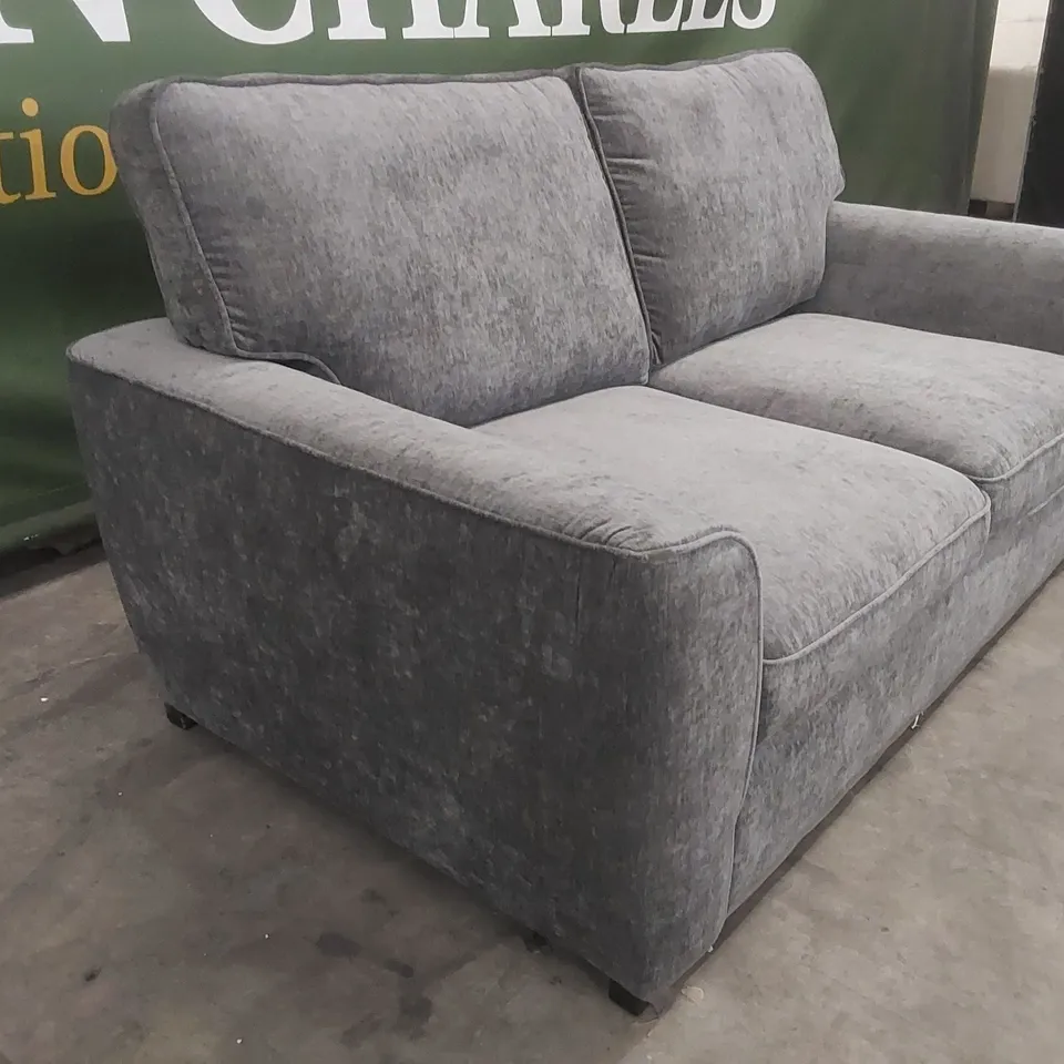 QUALITY DESIGNER MANHATTEN 3 SEATER FABRIC UPHOLSTERED SOFA - CHARCOAL