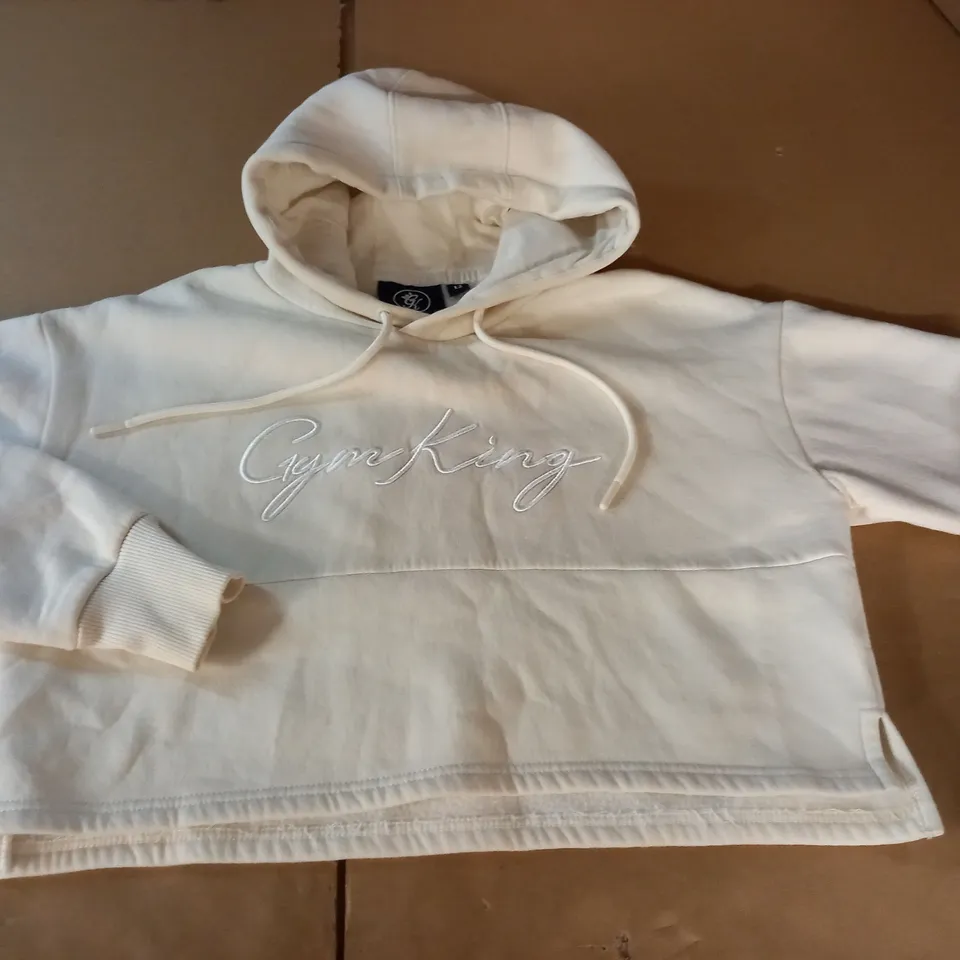 GYM KING CREAM CROPPED HOODIE - 12