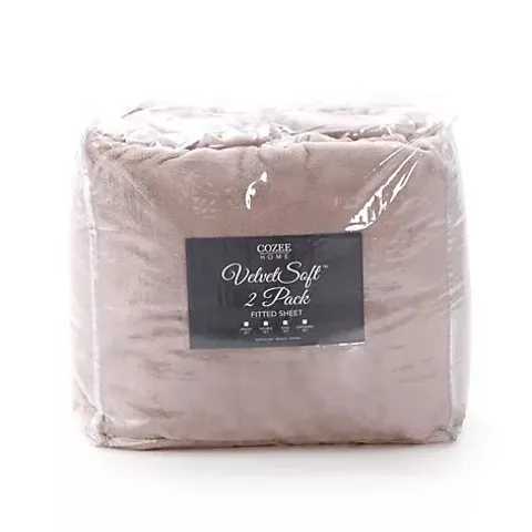 COZEE HOME SET OF 2 VELVETSOFT DEEP FITTED SHEETS