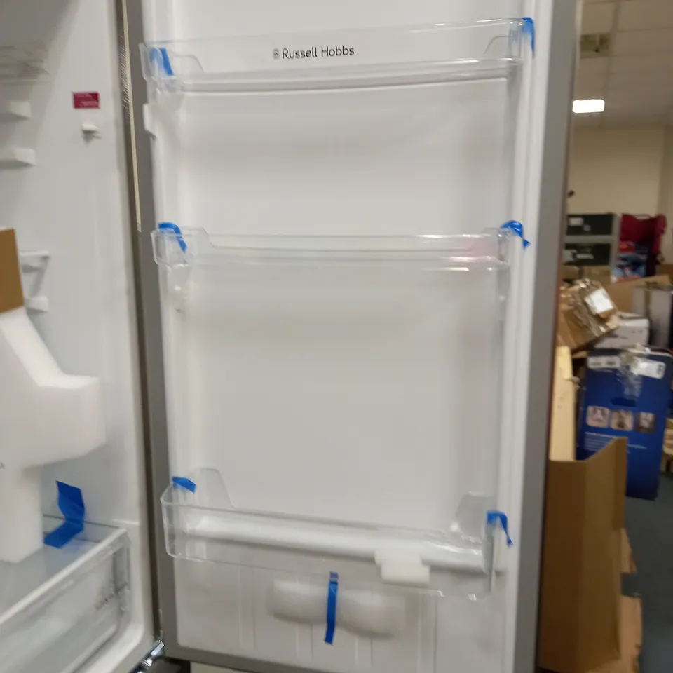 RUSSELL HOBBS FRIDGE FREEZER 55 CM WIDE, SILVER - COLLECTION ONLY