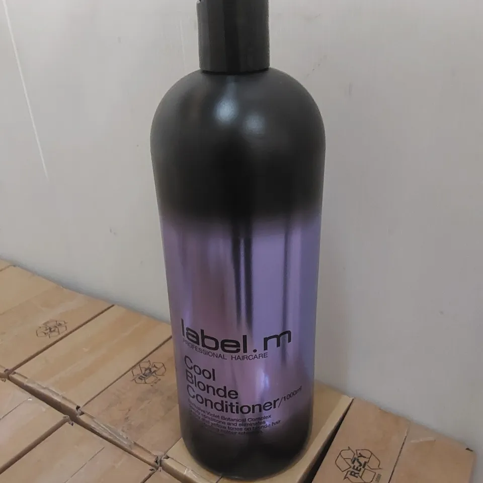 CAGE TO CONTAIN APPROX 18 X BOXES OF LABEL.M COOL BLONDE CONDITIONER - 6 X 1000ml BOTTLES PER BOX // CAGE NOT INCLUDED 