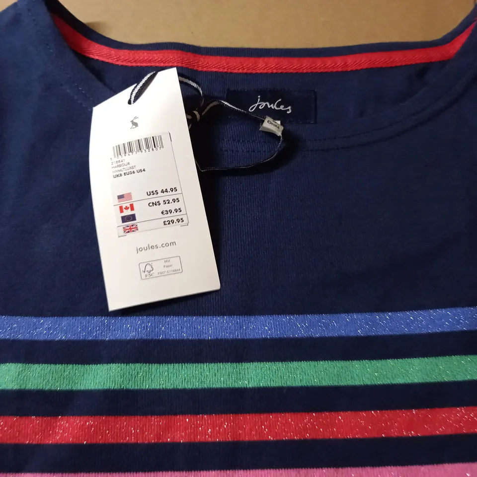 BAGGED JOULES HARBOUR STRIPPED JUMPER - UK 8 