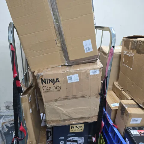 NINJA COMBI BOXED KITCHEN APPLIANCE – A CAGE FULL OF HOUSEHOLD APPLIANCES BROKEN AND MISSING PARTS .