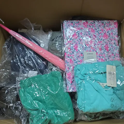 APPROXIMATELY 50 ASSORTED CLOTHING ITEMS IN VARIOUS SIZES, STYLES & COLOURS TO INCLUDE BRANDS SUCH AS ANAMOR, CHARLOTTE WEST, PURE & NATURAL, ETC - COLLECTION ONLY