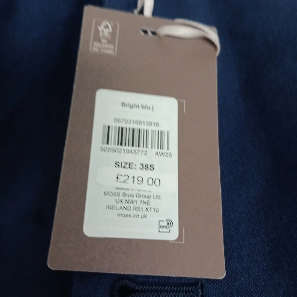 MOSS BROS NAVY SUIT JACKET – VITALE BARBERIS CANONICO FABRIC - UK 38S