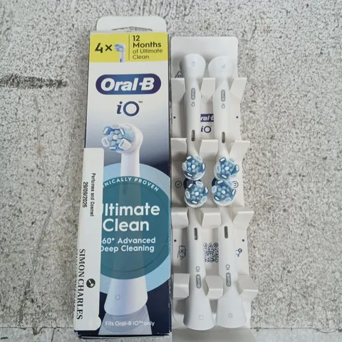 ORAL-B IO ULTIMATE CLEAN REPLACEMENT BRUSH HEADS – 4 PACK
