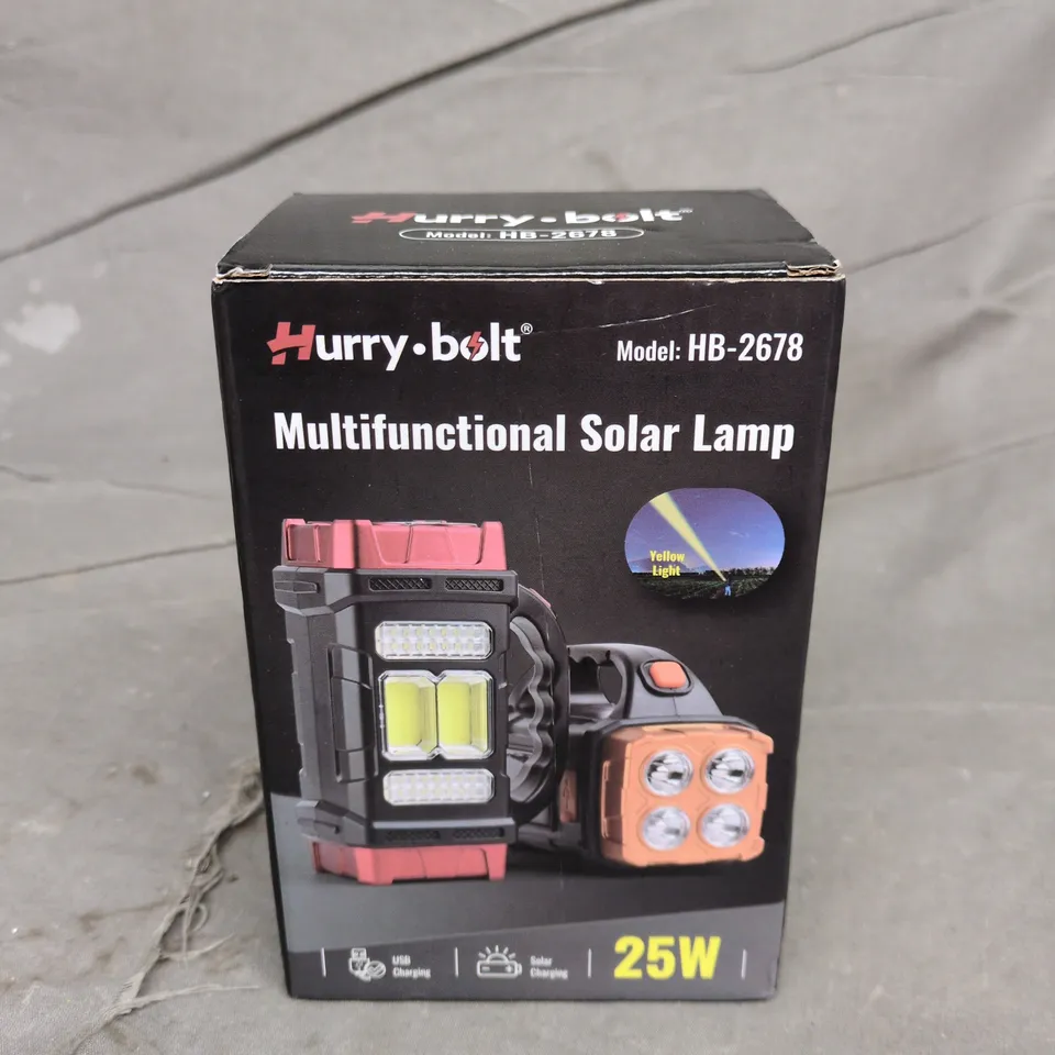 HURRY-BOLT MULTIFUNCTIONAL SOLAR LAMP HB-2678 (25W)