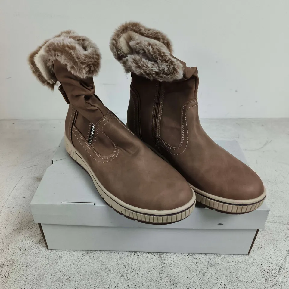 JO & JOE FAUX FUR TRIM BOOTS - 7