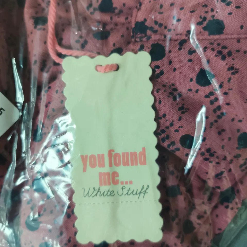 WHITE STUFF WOMEN'S PINK SPLATTER PRINT KNIT TOP – UK 14 (EU 42). BAGGED