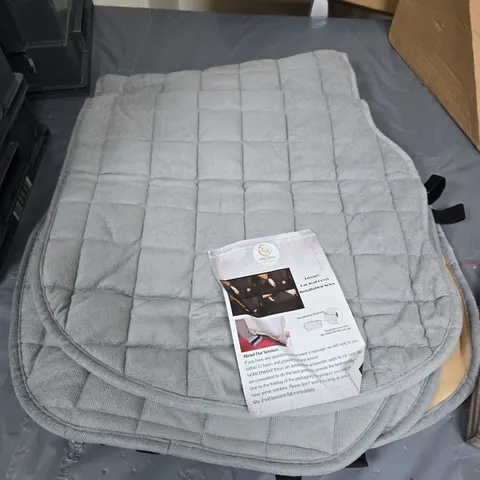 HONCENMAX LUXURY CAR SEAT COVER – BEIGE & GREY WITH INSTALLATION NOTES