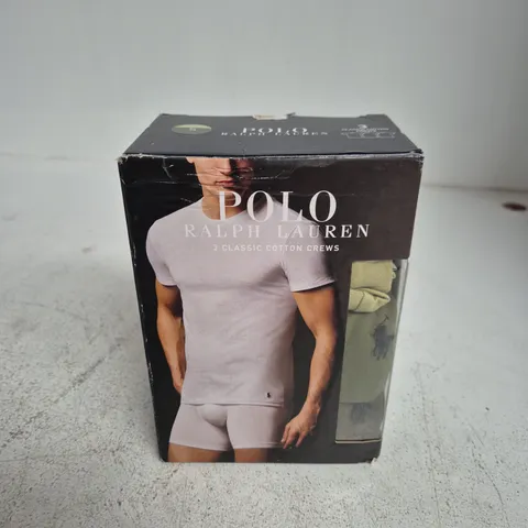 POLO RALPH LAUREN 3-PACK COTTON CREW T-SHIRTS – SIZE S (MEN'S)