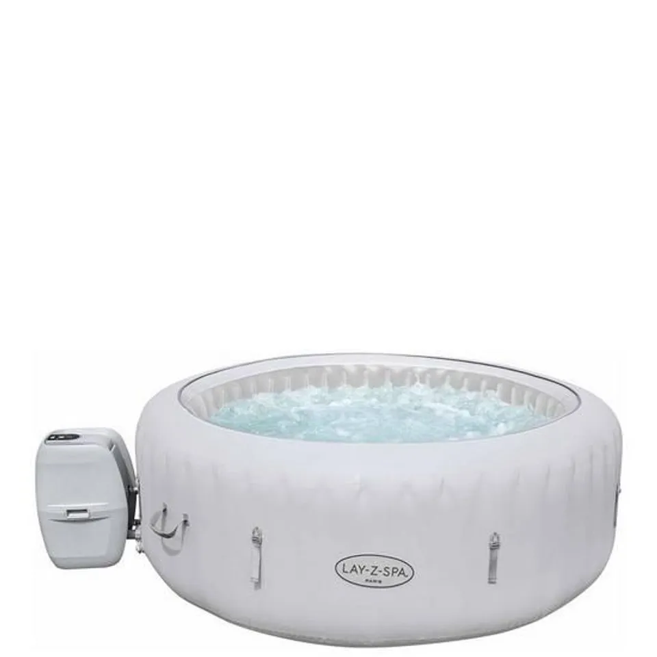 BOXED GRADE 1 BESTWAY LAY-Z-SPA PARIS WITH AIRJET SYSTEM & INTEGRATED LIGHTS