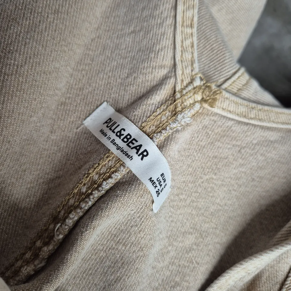 PULL&BEAR BEIGE DENIM DUNGAREES – WOMEN'S EU 6 (US 4)