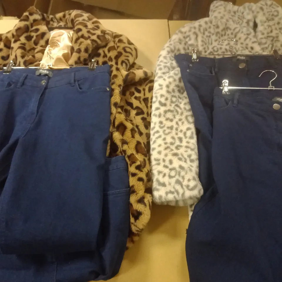 BOX OF APPROX 6 ASSORTED CLOTHING ITEMS TO INCLUDE STOLENM HEART, STUDIO IN VARIOUS DESIGNS AND SIZES 