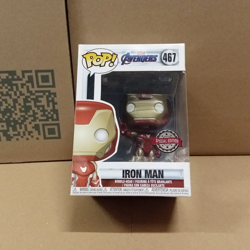 BOXED FUNKO POP MARVEL AVENGERS 467 SPECIAL EDITION IRON MAN BOBBLE-HEAD
