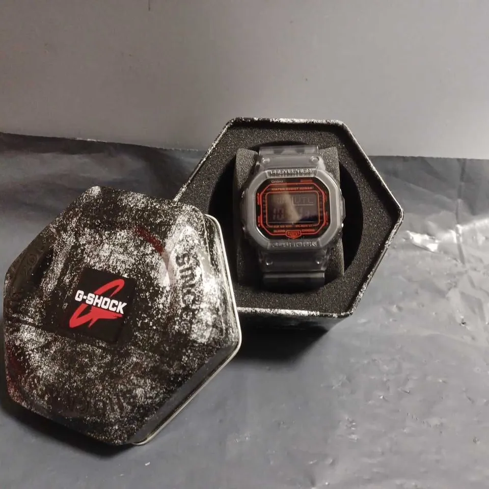 BOXED CASIO G-SHOCK MNES BLUETOOTH WATCH IN LIGHT GREY 