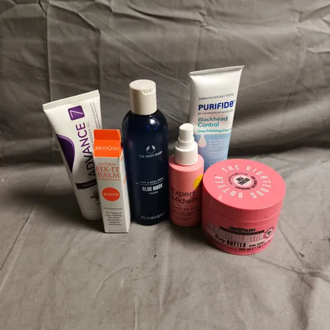 APPROXIMATEY 20 ASSORTED HEALTH AND BEAUTY PRODUCTS TO INCLUDE - SOAP & GLORY BODY BUTTER - MOOGOO FIX IT BALM - EXPERT MIDWIFE SPRITZ FOR BITS - ETC