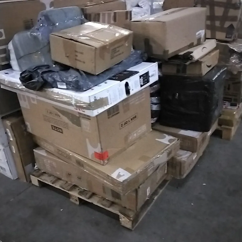 PALLET OF ASSORTED BOXED FURNITURE AND HOUSEHOLD ITEMS 