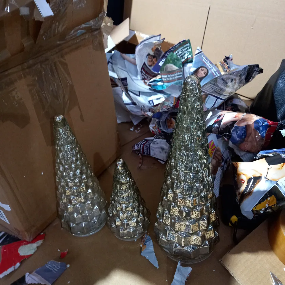 ALISON CORK SET OF MERCURY GLASS TREES