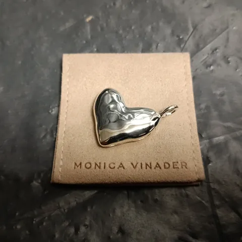 MONICA VINADER HEART PENDANT CHARM – SILVER-TONE