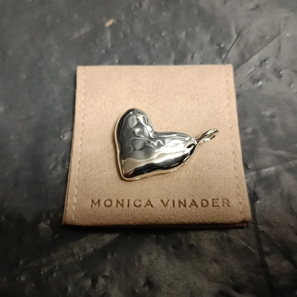 MONICA VINADER HEART PENDANT CHARM – SILVER-TONE