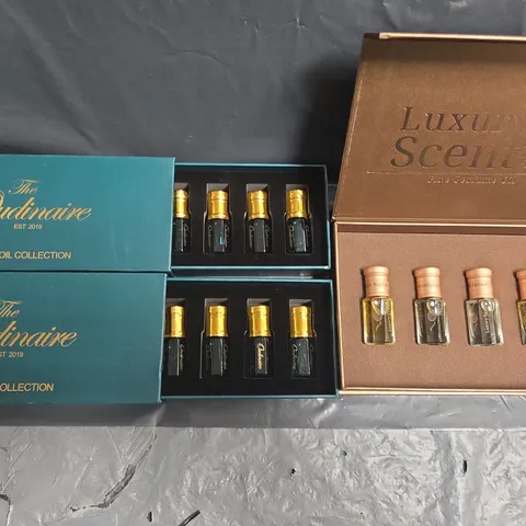 LOT OF 3 SETS OF PERFUME OILS INCLUDES LUXURY SCENT AND THE ORDINAIRE