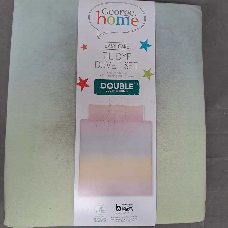 EASY CARE TIE DYE DUVET SET - DOUBLE