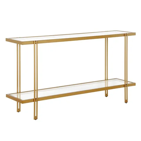 BOXED INEZ 106.68CM CONSOLE TABLE - GOLD COLOUR
