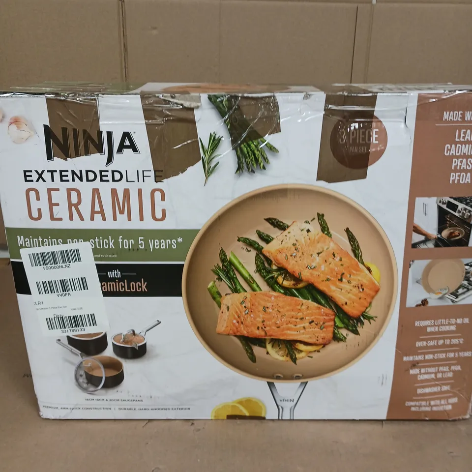 NINJA EXTENDED LIFE CERAMIC 3 PIECE PAN SET - COLLECTION ONLY