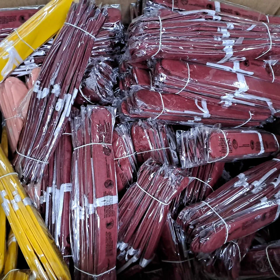 BOX OF APPROXIMATELY 100 TISSUE PAPER POM POMS IN VARIOUS COLOURS AND SIZES