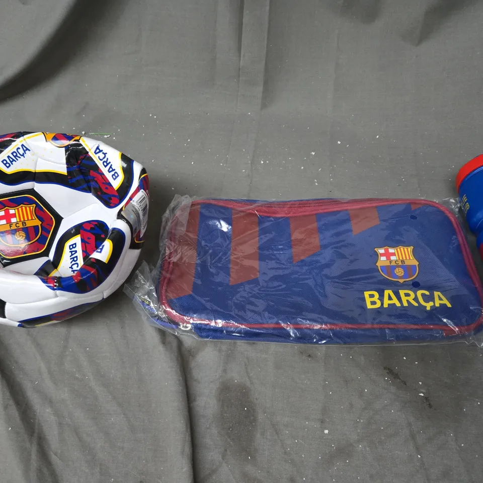 BARCELONA  FOOTBALL BUNDLE BOOT BAG , 750ML WATER BOTTLE , FOOTBALL