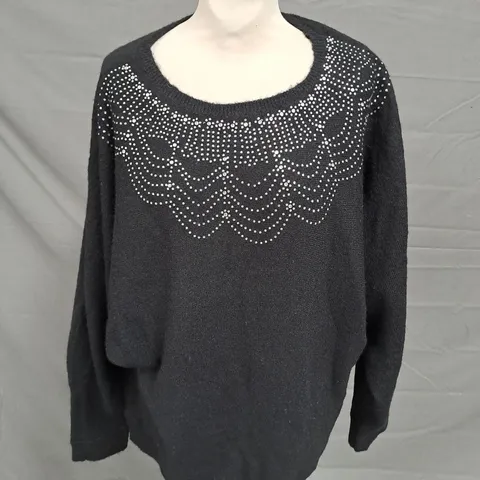 MONSOON JUMPER IN BLACK W. JEWEL EFFECT SIZE LARGE