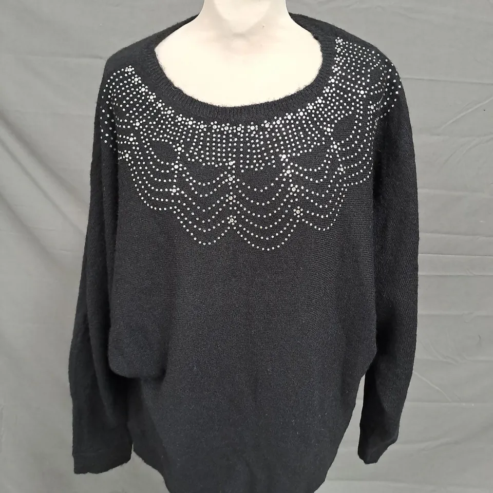 MONSOON JUMPER IN BLACK W. JEWEL EFFECT SIZE LARGE