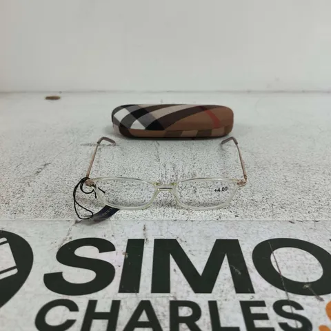 BURBERRY EYEWEAR BY SAFILO β CLEAR FRAME GLASSES