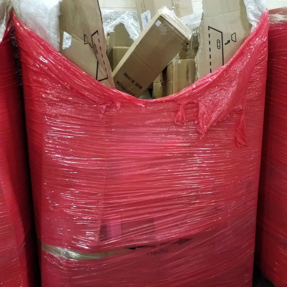 PALLET OF ASSORTED PRODUCTS INCLUDING LED SMART MIRROR, ARTISTIC TV TRIPOD STAND, BED RAIL, PROFESSIONAL HAIR DRYER