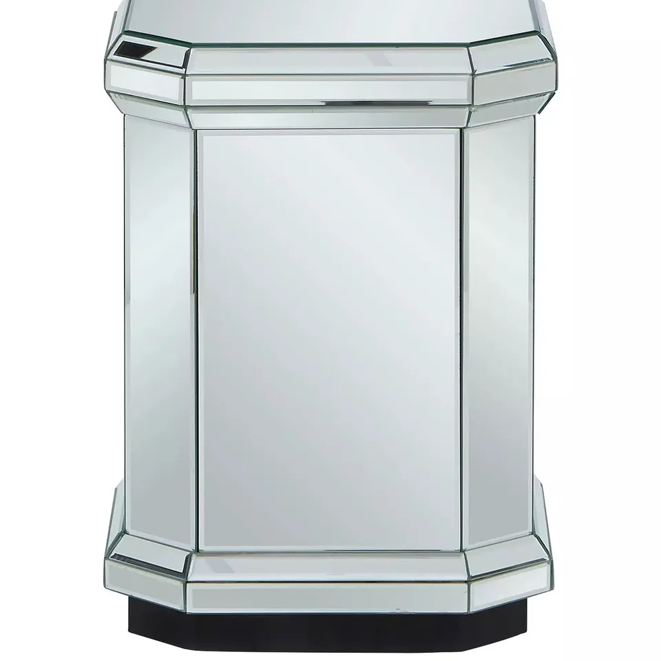 BOXED MIRRORED PLINTH LAMP TABLE - COLLECTION ONLY