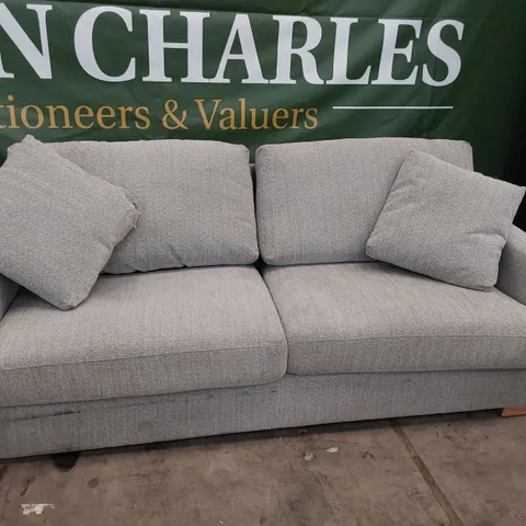 DESIGNER THREE SEATER SOFA GREY FABRIC