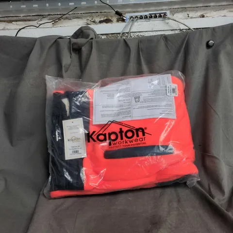 KAPTON WORKWEAR ORANGE/NAVY JACKET UK 4XL (PRODUCT CODE JB 04)