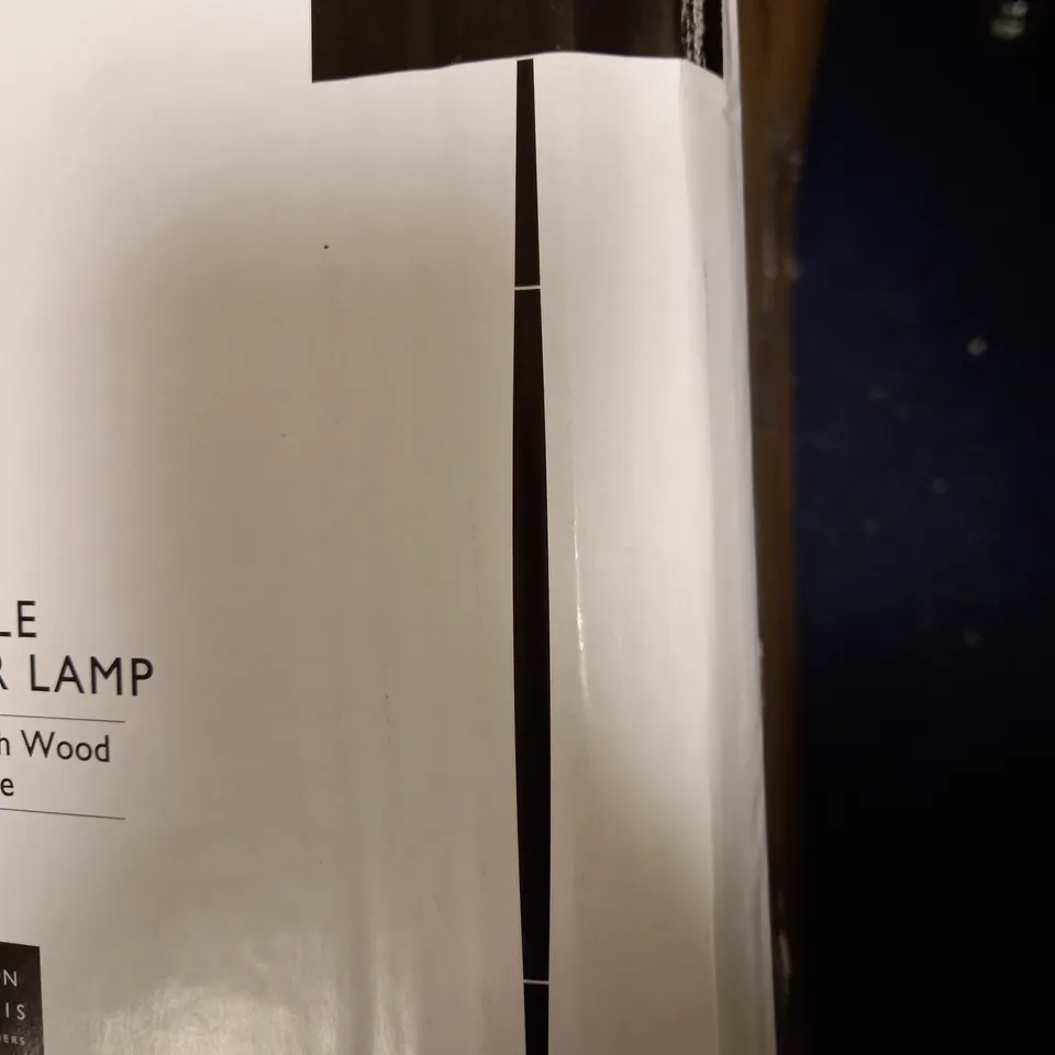 JOHN LEWIS SPINDLE STAINED ASH WOOD FLOOR LAMP