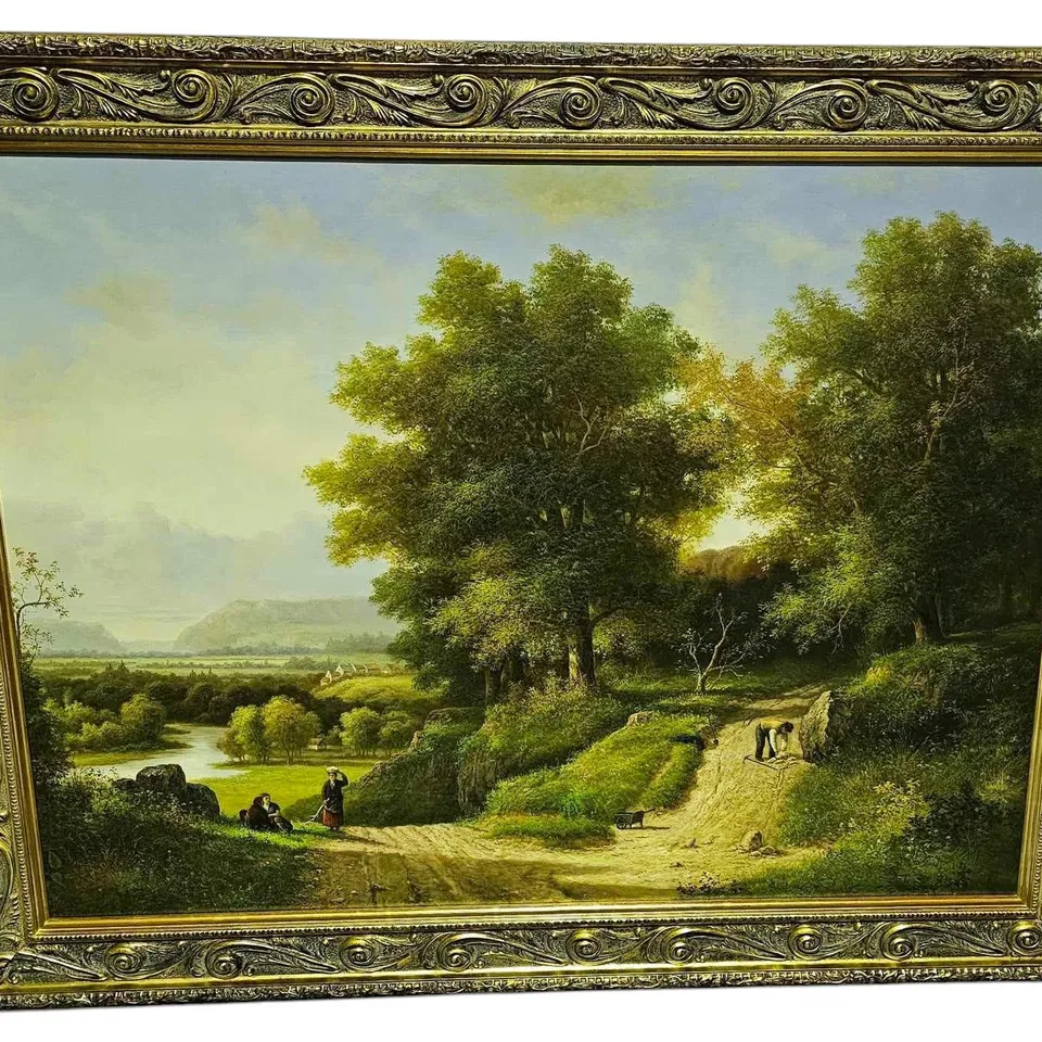 COUNTRYSIDE THEMED 18TH CENTURY OIL PAINTING RRP £900