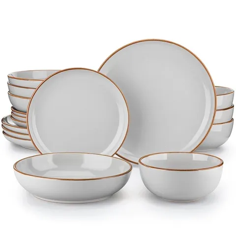 BOXED VANCASSO STONEWARE DINNERWARE - SET OF 16 (1 BOX)