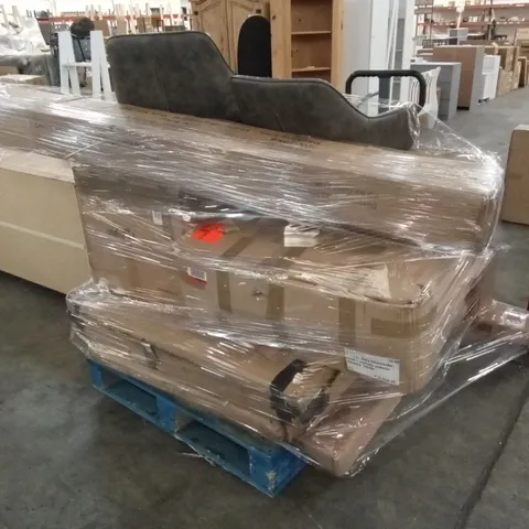 PALLET OF ASSORTED INCOMPLETE FURNITURE PARTS AND PIECES