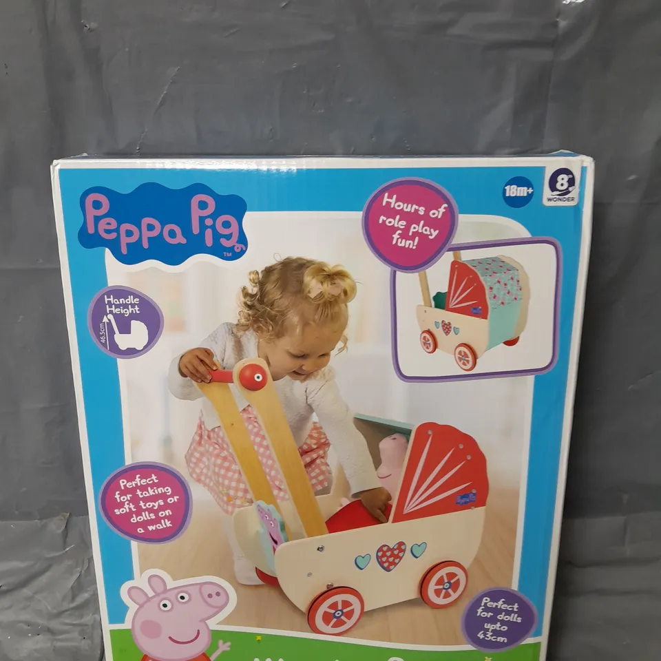 PEPPA PIG WOODEN DOLL'S PRAM