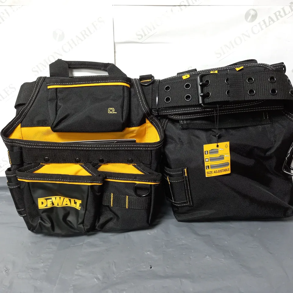 DEWALT PROFESSIONAL TOOL RIG ADJUSTABLE SIZE BLACK