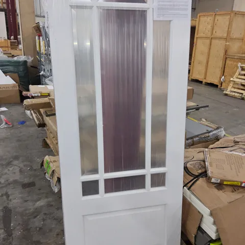 DESIGNER DOWNHAM GLAZED INTERNAL DOOR 78" × 39" WHITE