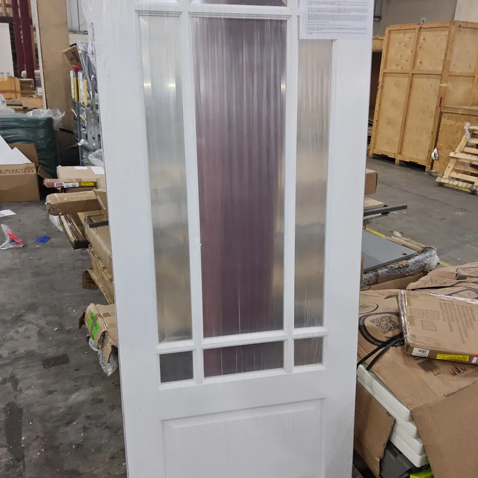 DESIGNER DOWNHAM GLAZED INTERNAL DOOR 78" × 39" WHITE