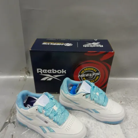BOXED PAIR OF REEBOK HEELYS CLUB C BLUE UK 2