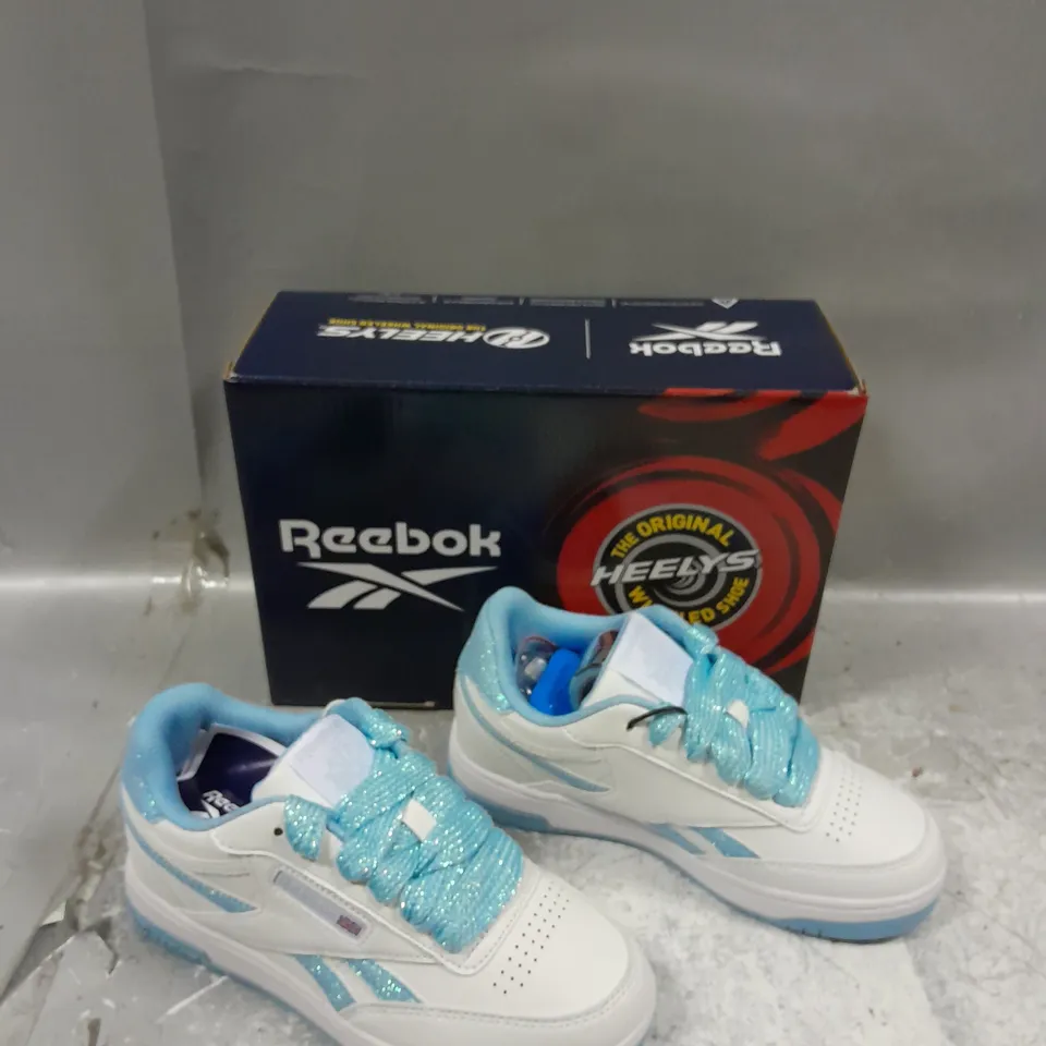 BOXED PAIR OF REEBOK HEELYS CLUB C BLUE UK 2 