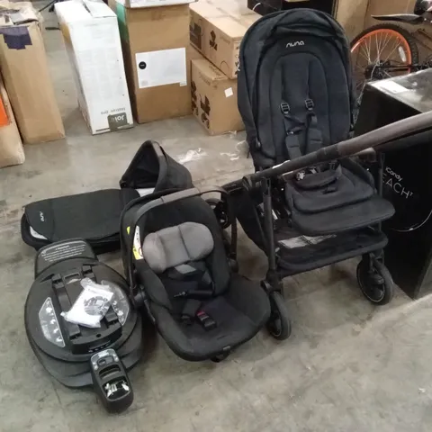 NUNA STROLLER, CARRY COT, CAR SEAT AND I-SIZE BASE (4 PARTS)