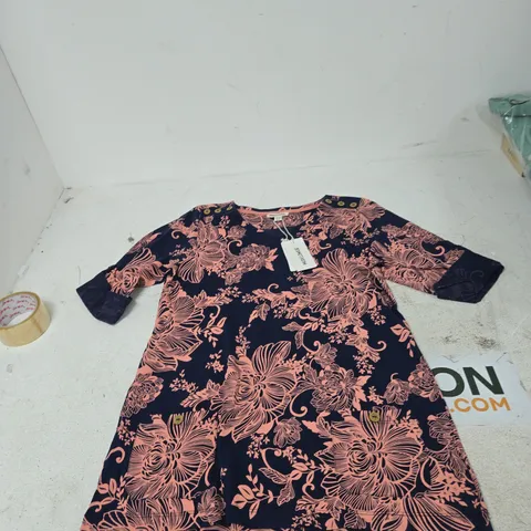 MUDFLOWER NAVY FLORAL DRESS β UK 10 (EU 38, US 6)